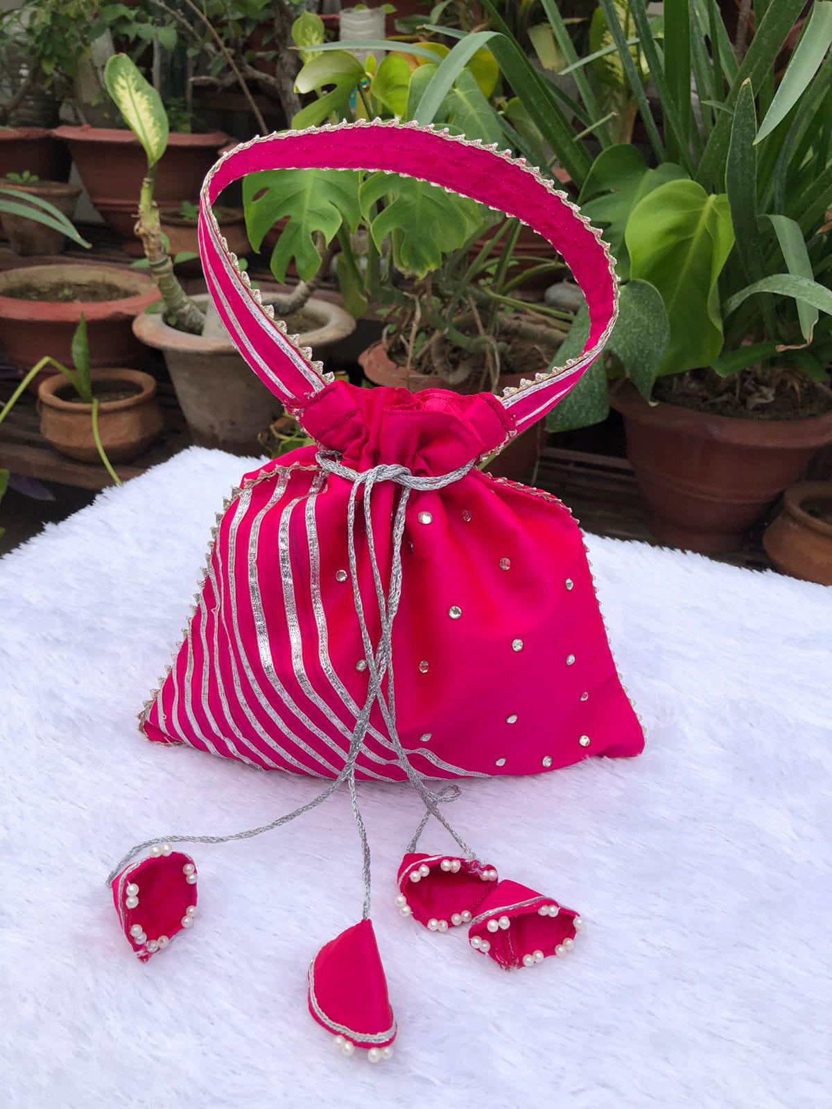 Raw Silk Potli