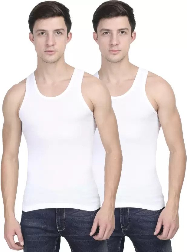 Pack of 2 Crystal Classic Rib Vest/Size 85CM