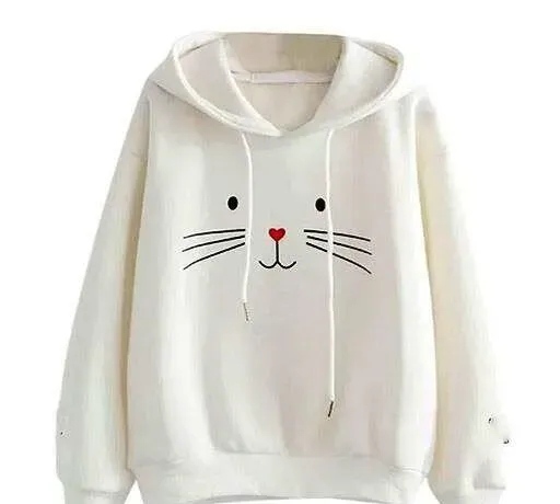 Girls Cat printed Sweatshirt 
