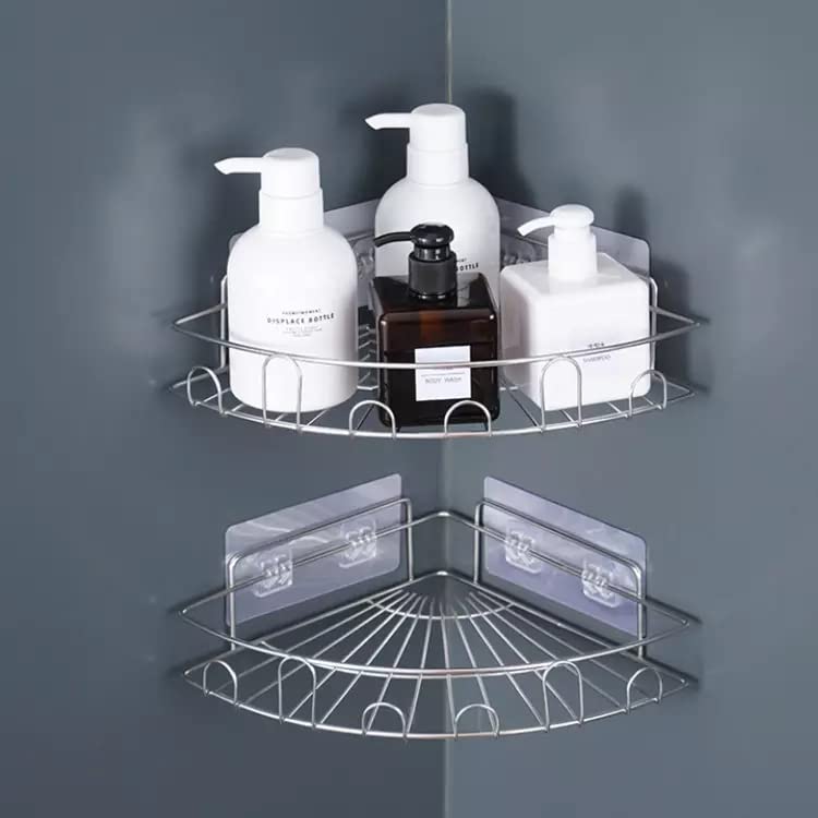 SKY tainless Steel Corner/Bathroom Shelf/Kitchen Shelf/Wall Mount (09x09 Inches) - Chrome