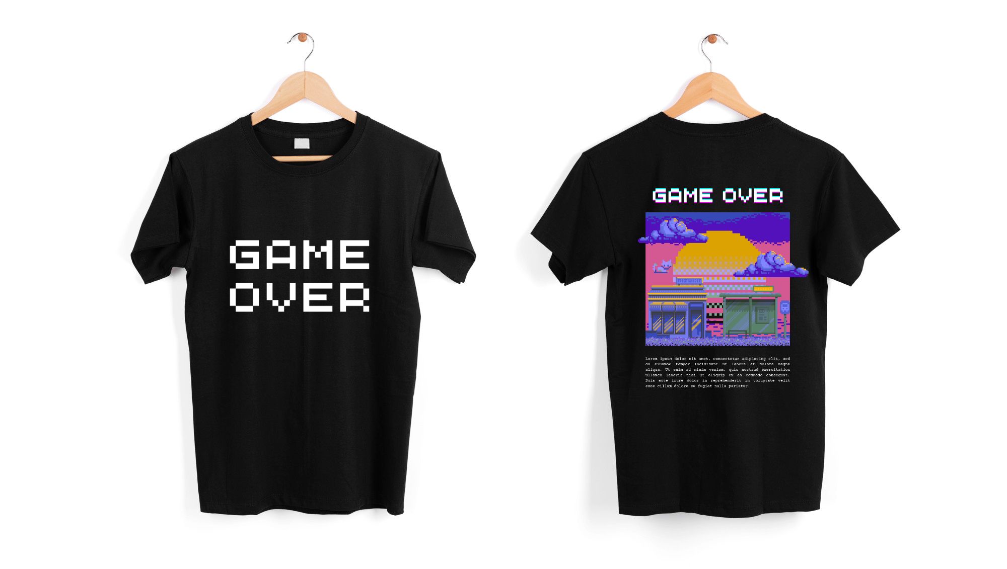 Game Over | Black Pure Cotton T shirt 