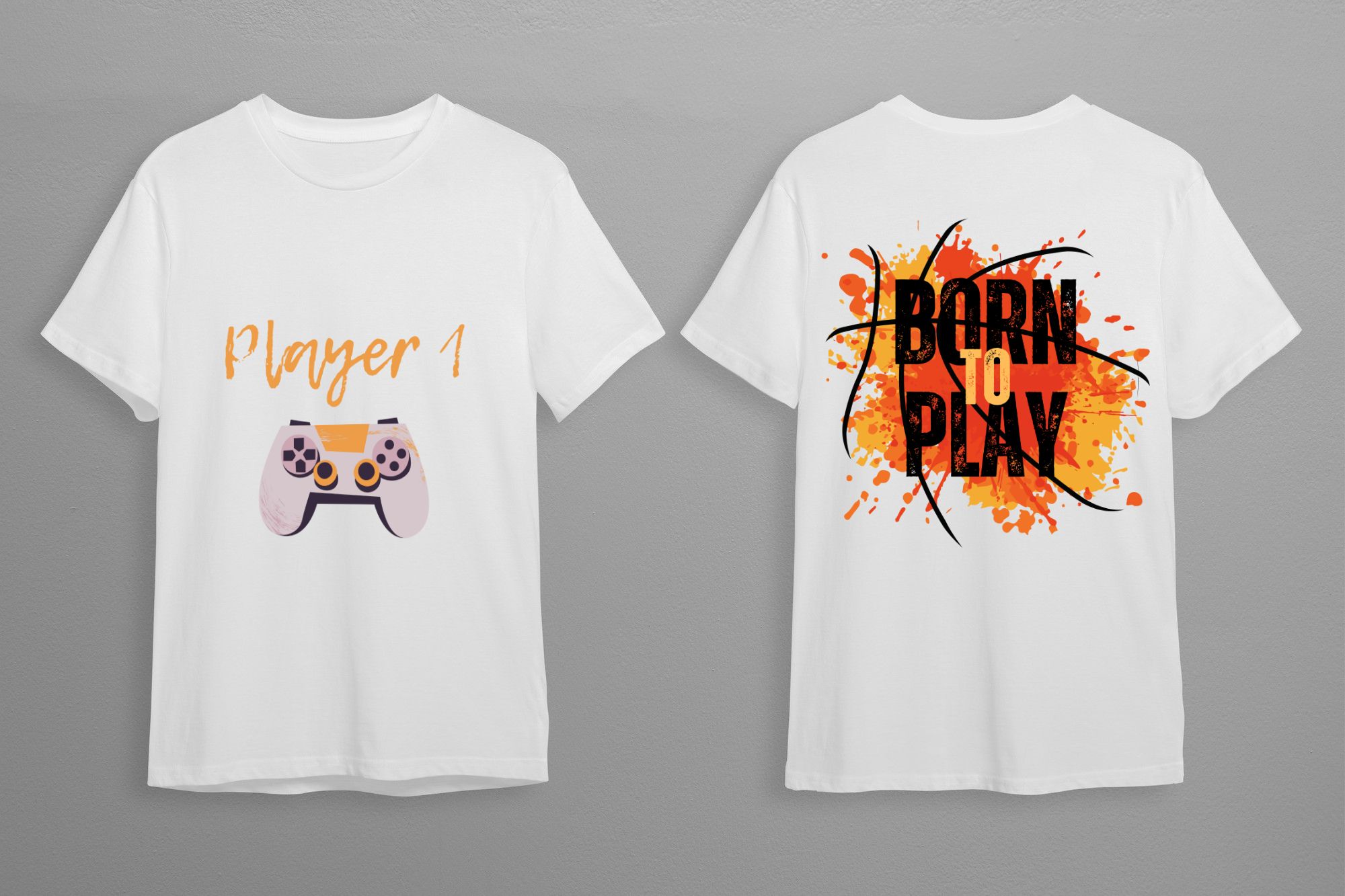 Born To Play | White Pure Cotton T shirt