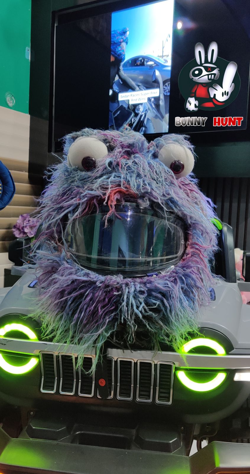 Puppet helmet cover