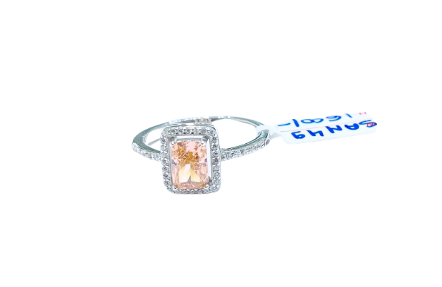 Ladies Silver Citrine Ring 