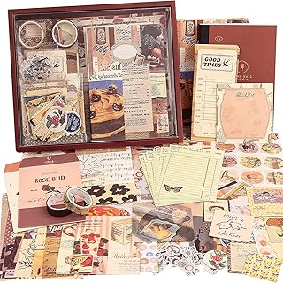 VIBE VISTA 346Pcs Vintage Journal Scrapbook Pack Kit