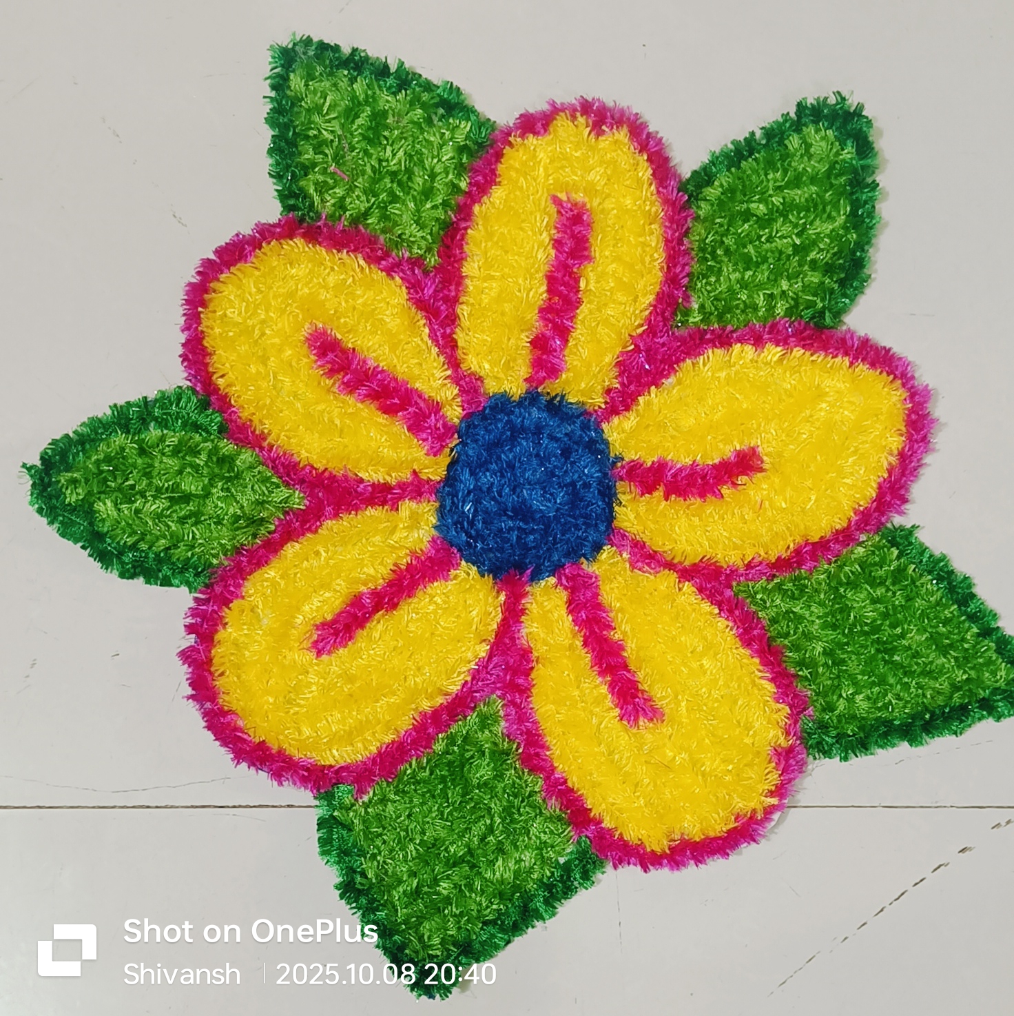 Flowers mat Rangoli 
