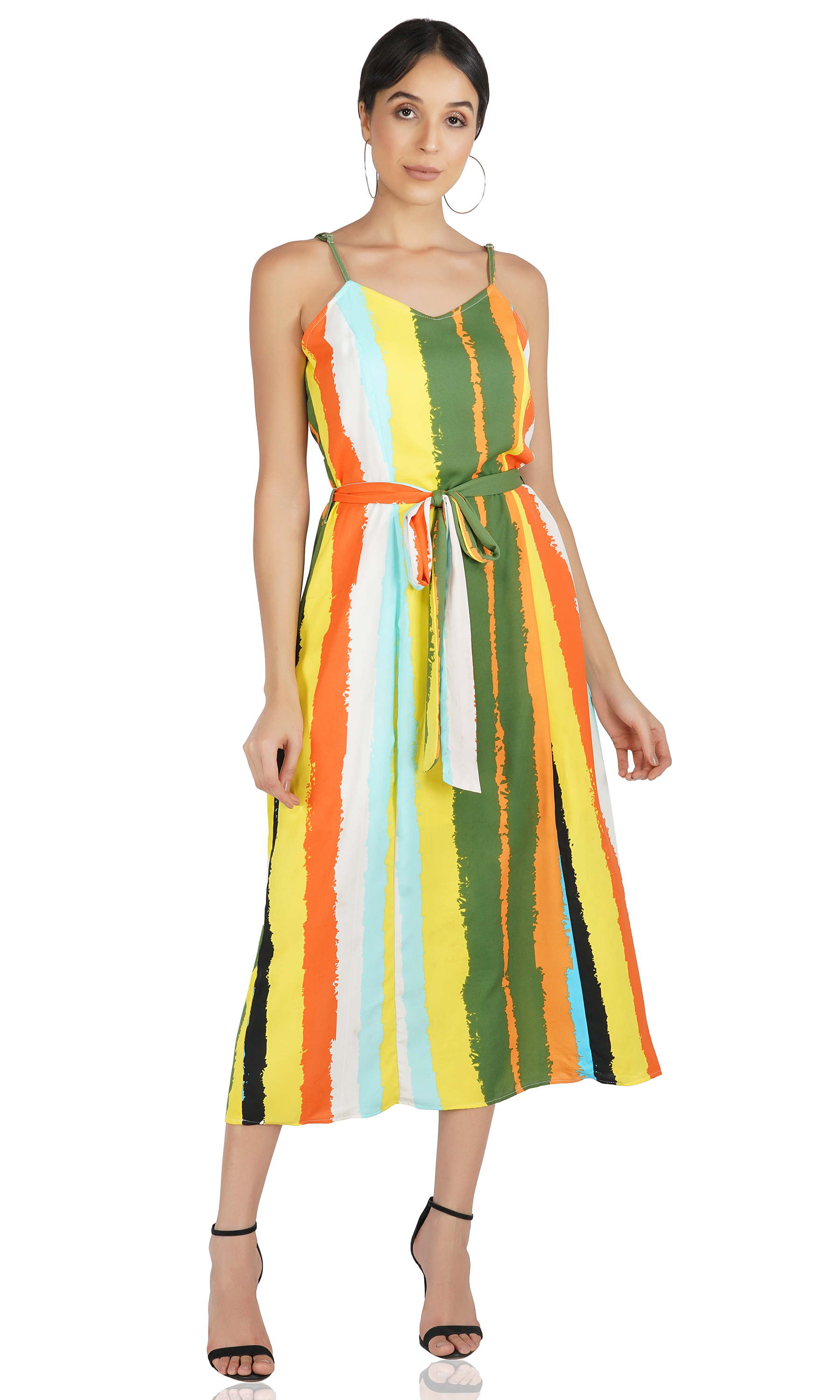 Essque Multi Color Sleeveless Fit & Flare Dress