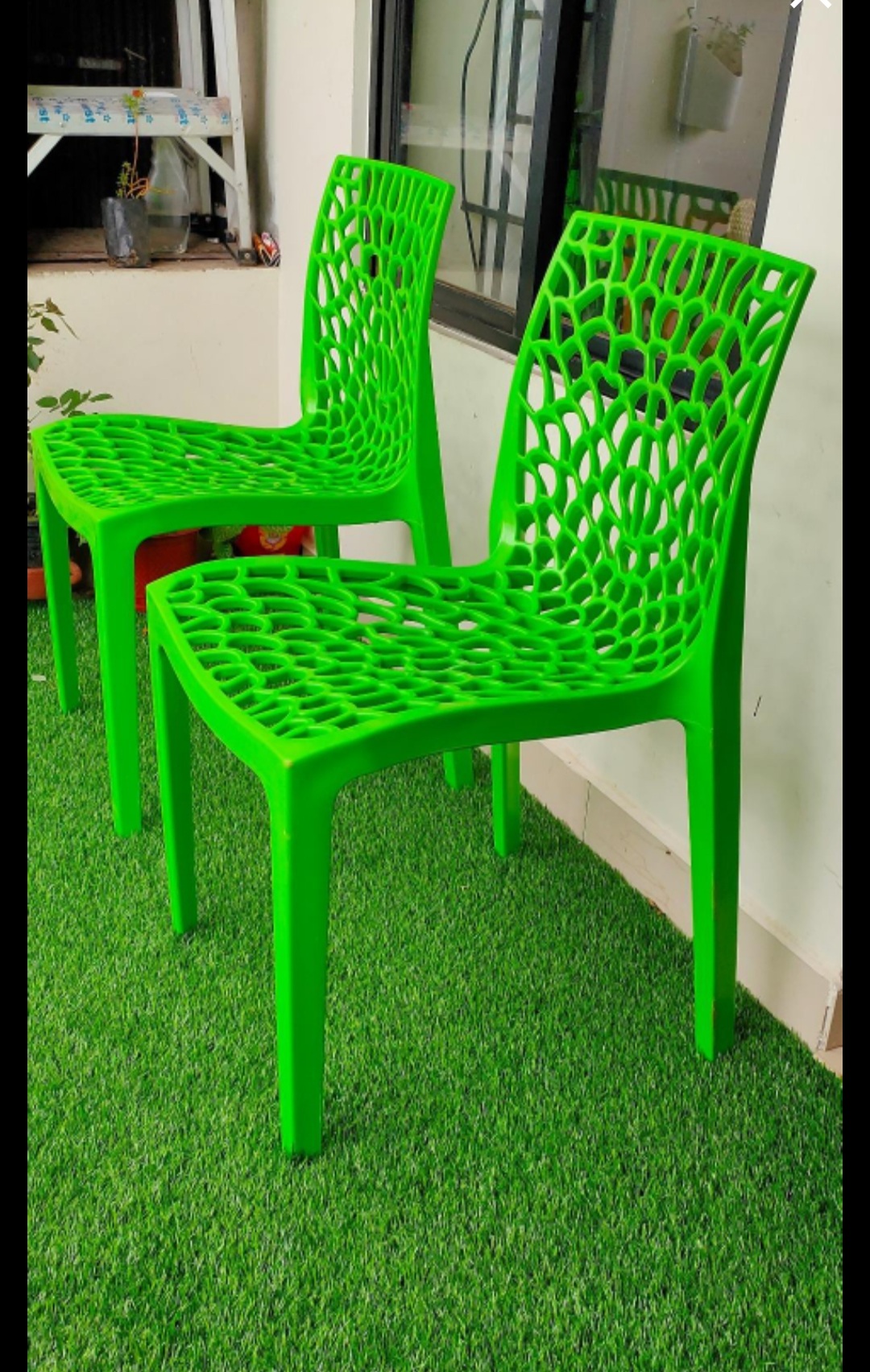 Designer web plastic chair