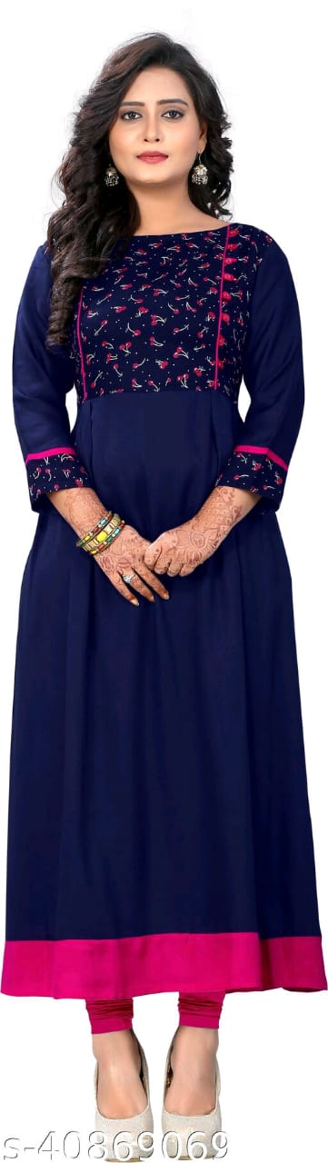 Klosia Empire Designer Navy Blue Kurtis