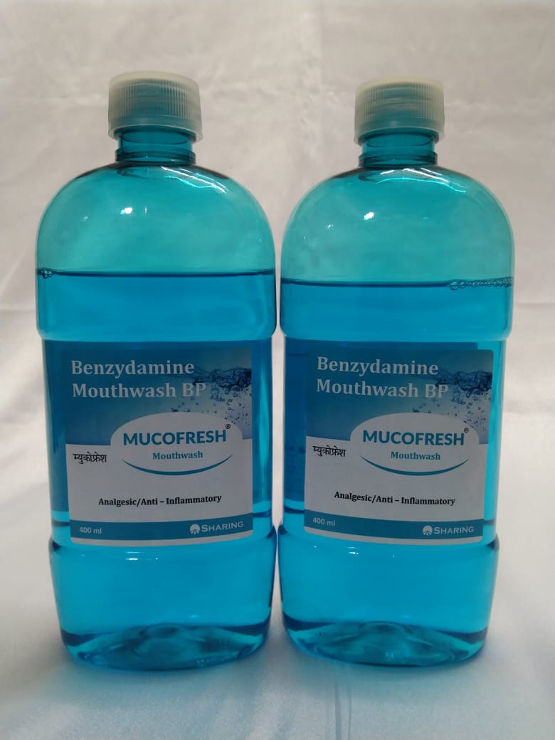 Mucofresh   Benzydiamine mouth wash 
