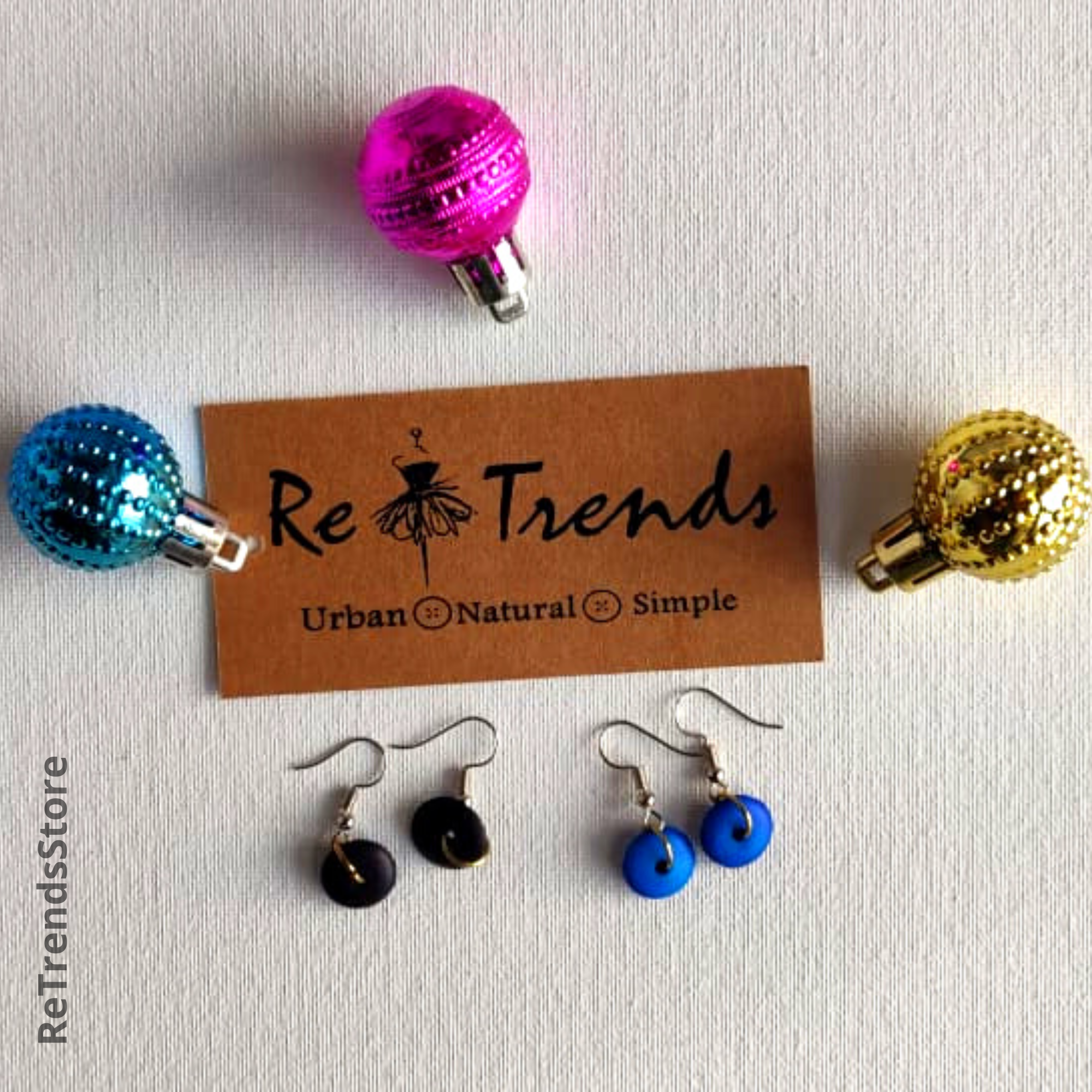 button Earrings
