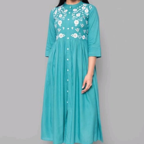 Three - quarter sleeve women embroidery