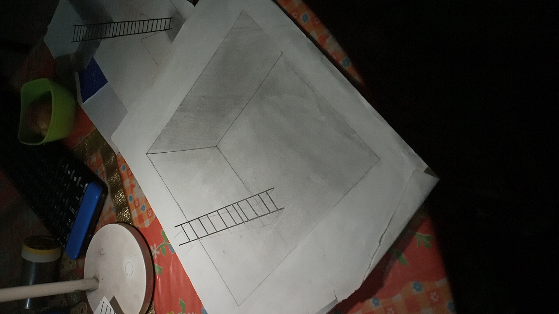 3D LADDER ON WALL