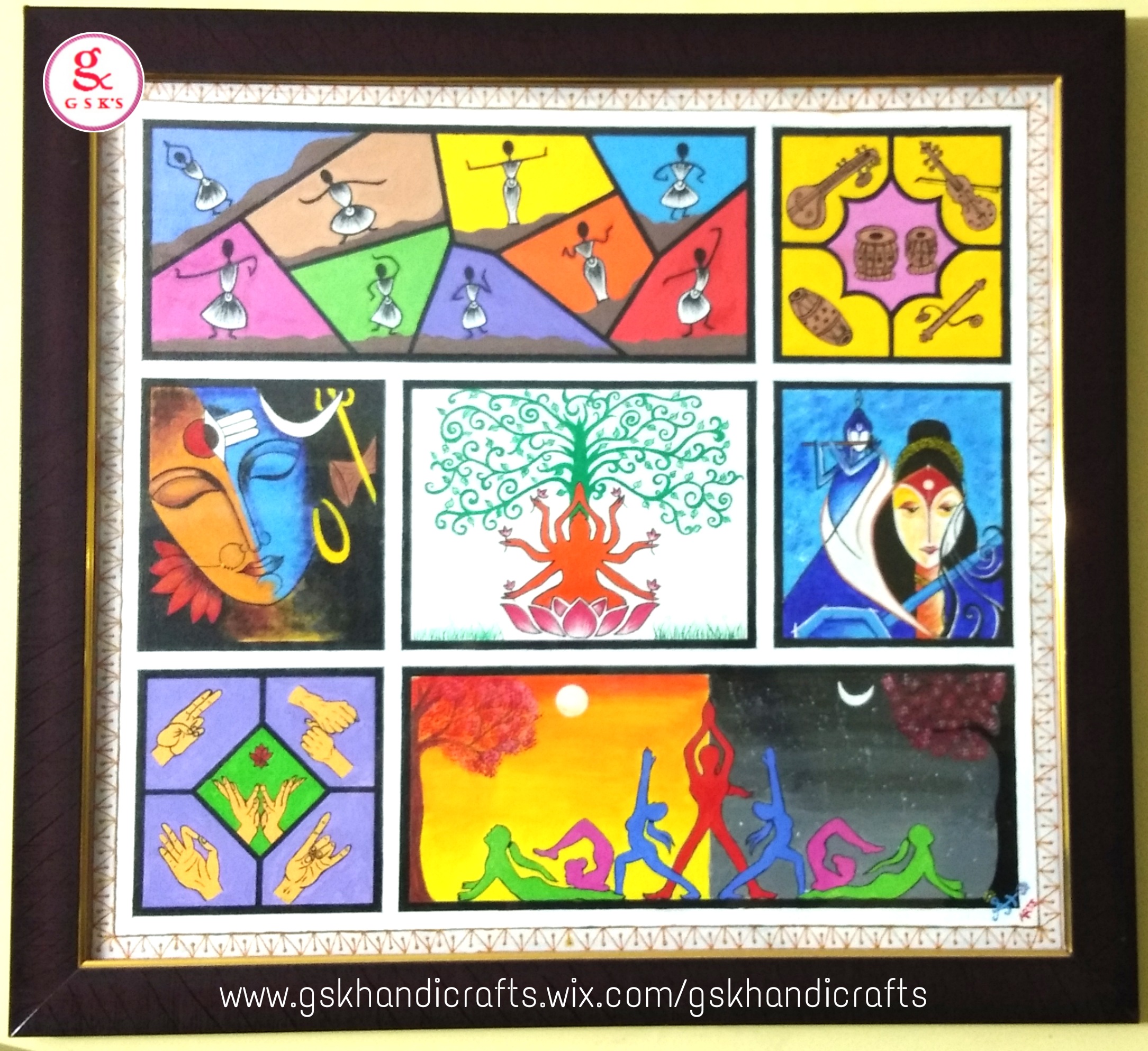 Acrylic Painting with Photo frame