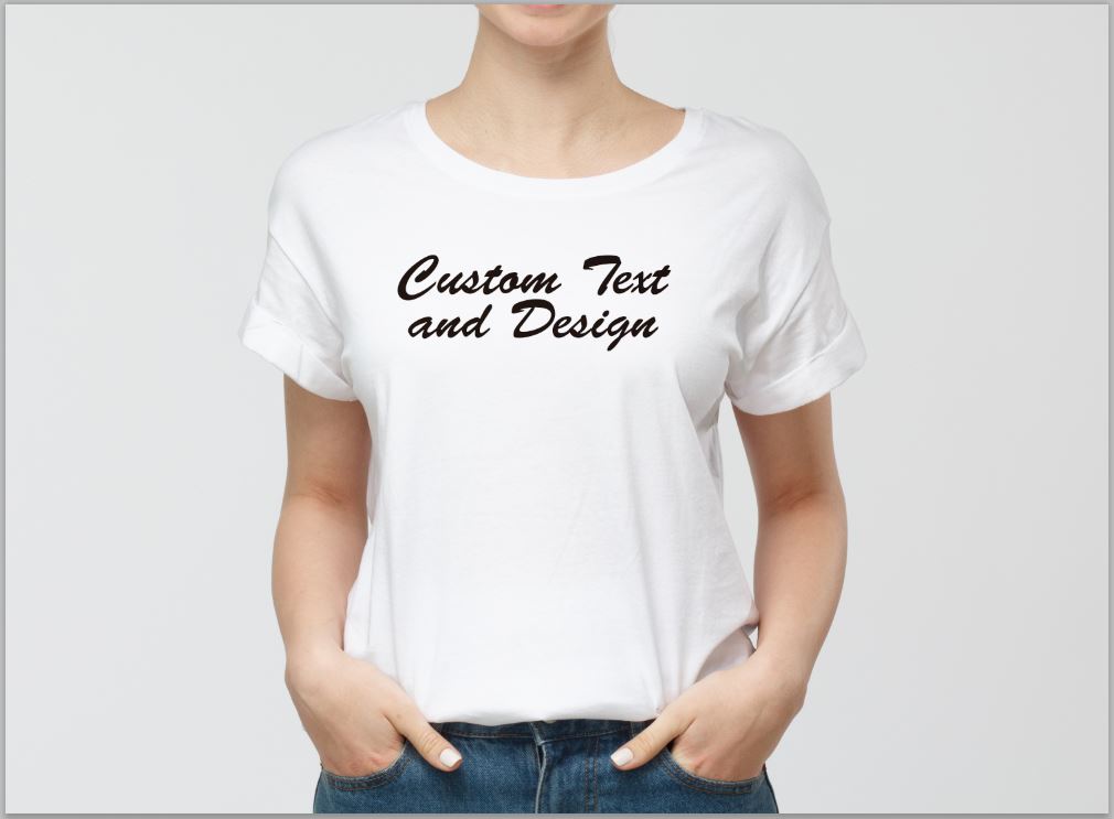 Customized Text T-Shirt (name & number), Personalized Shirt, Customize Shirt, Gift Shirts For Women, Birthday Gift