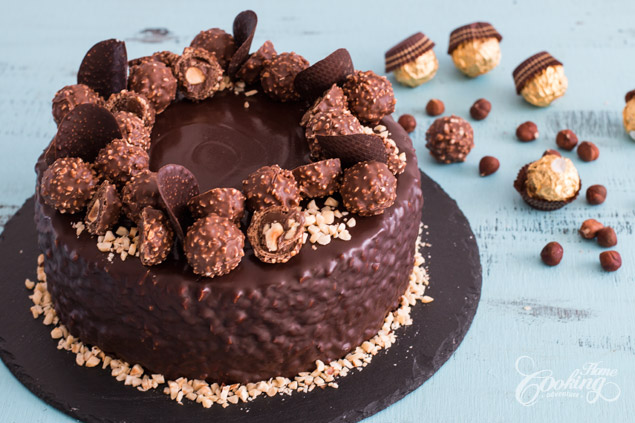 Ferrero rocher chocolate cake.