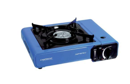 campingaz stove and four butane cans