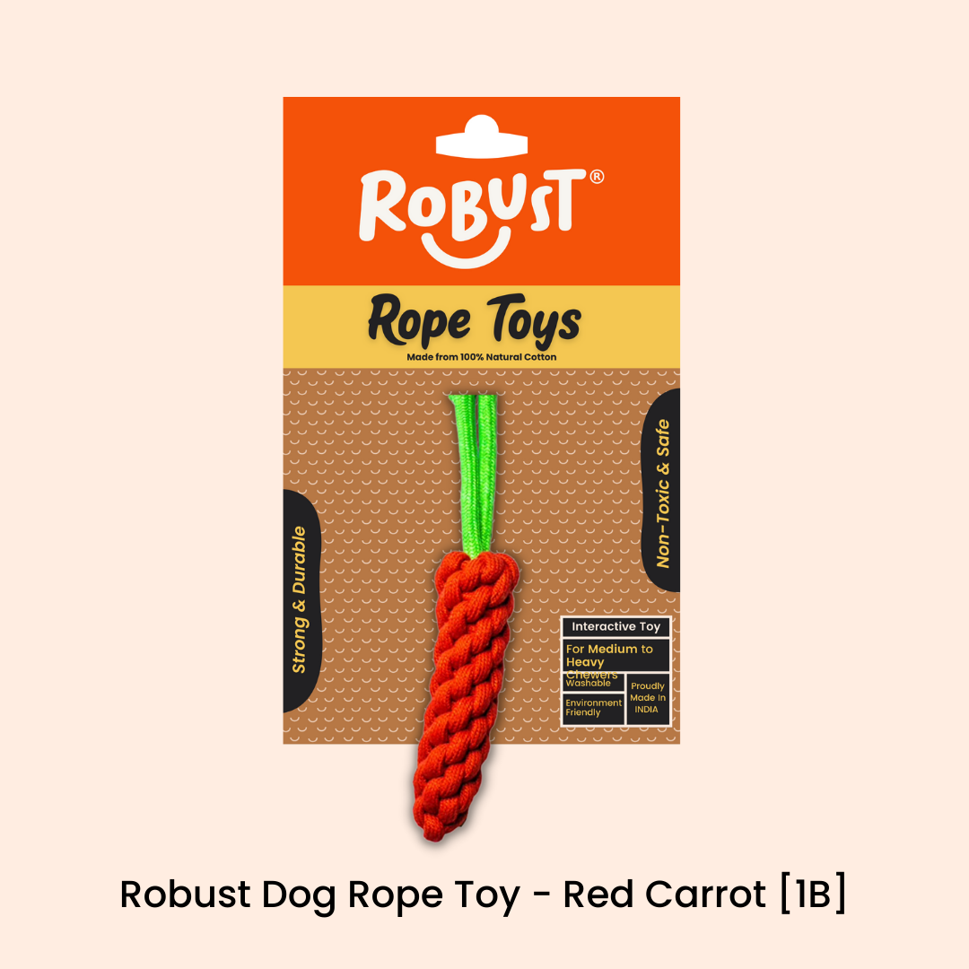 Robust Dog Rope Toy - Red Carrot [1B]