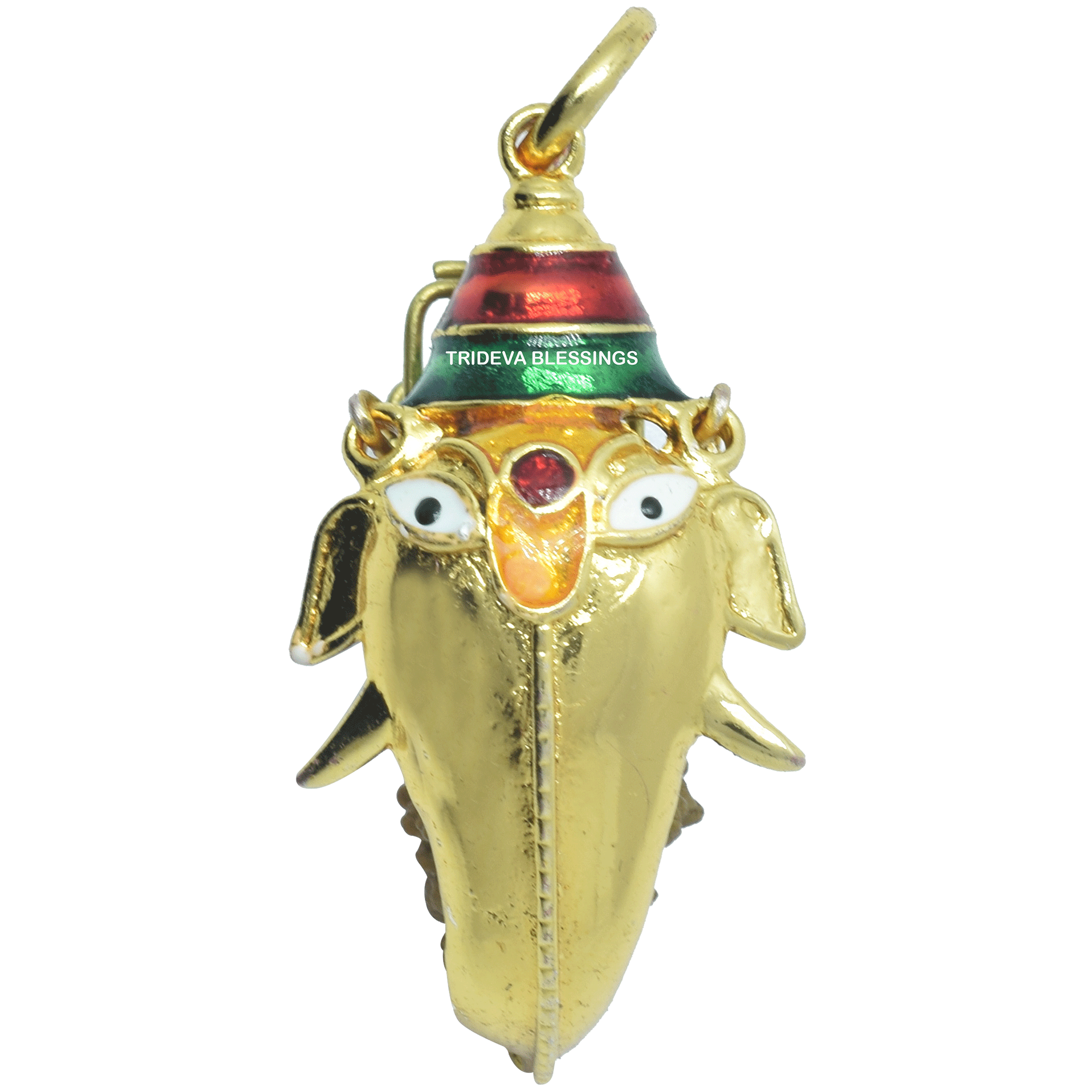 Trideva Blessings One Mukhi Rudraksha Pendant (Ganesha Golden Pendant)- I
