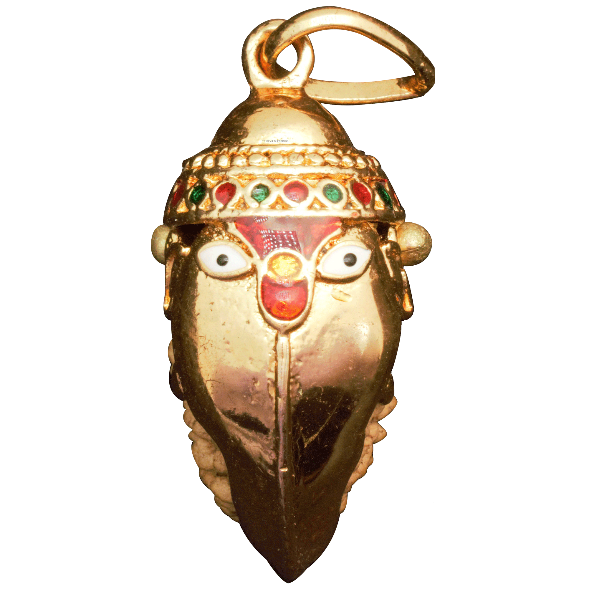 Trideva Blessings One Mukhi Rudraksha Pendant (Ganesha Golden Pendant)- II