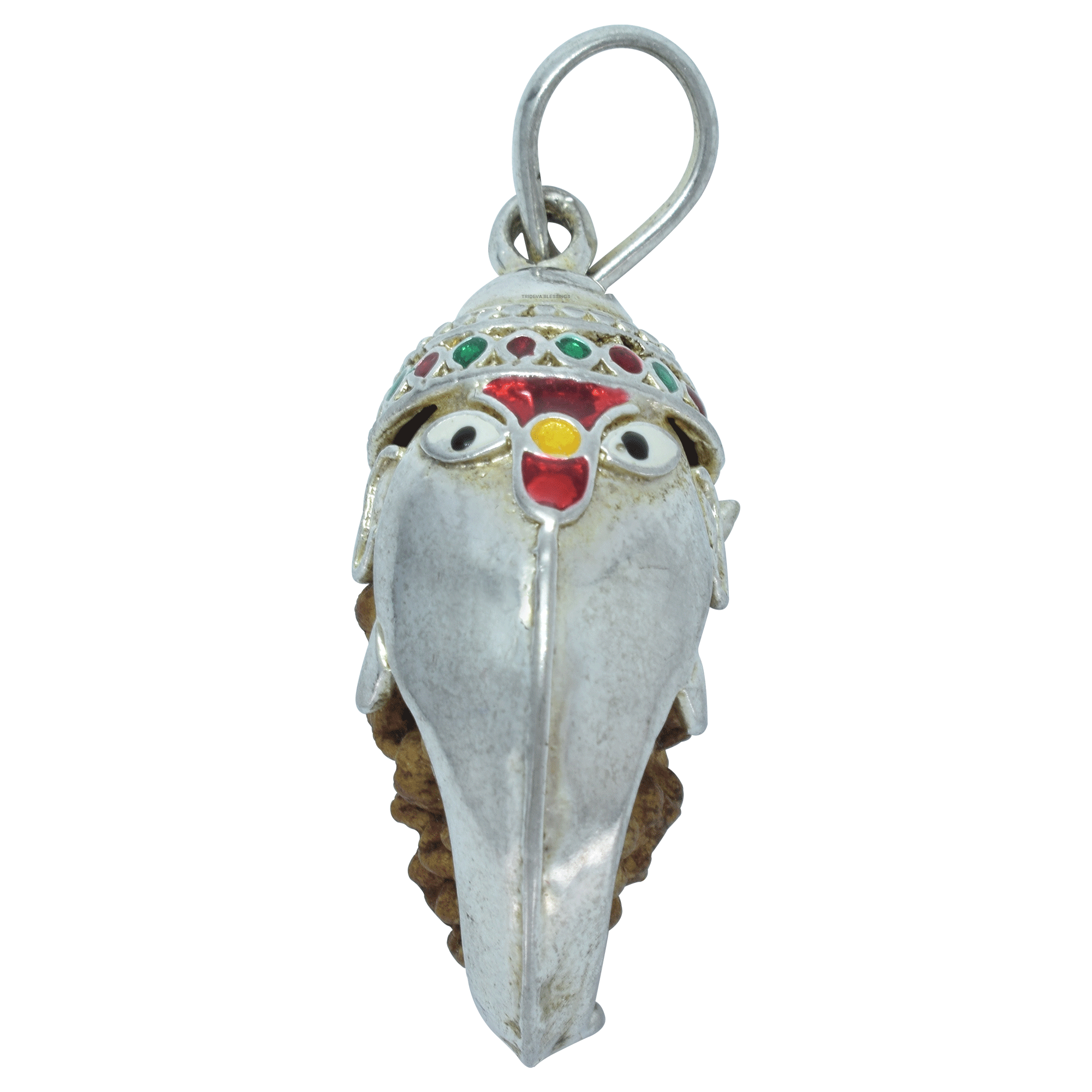 Trideva Blessings One Mukhi Rudraksha Pendant (Ganesha Silver Pendant)