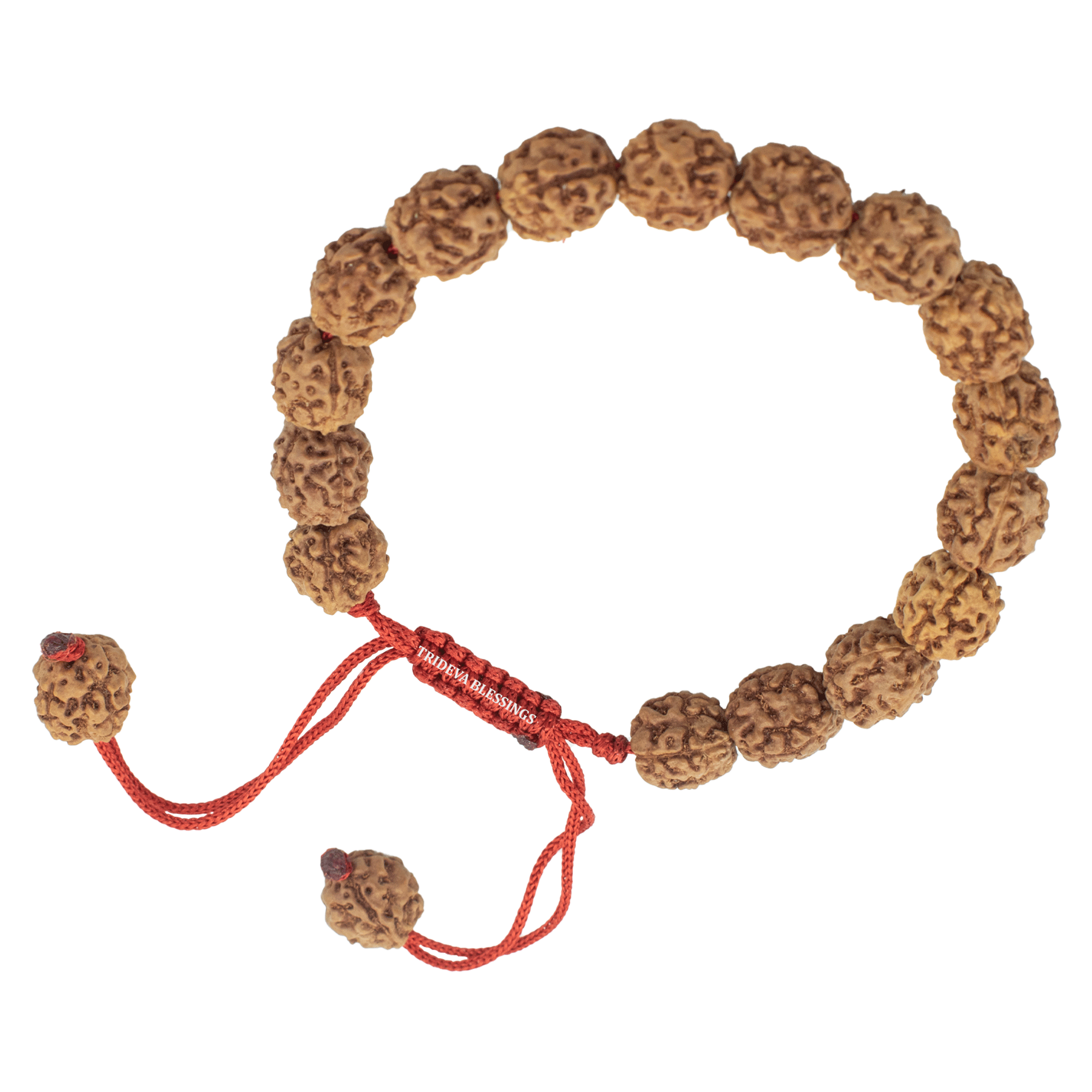 Trideva Blessings 4 Mukhi Rudraksha Bracelet / Four Face Rudraksha Bracelet - 18 beads (10mm)