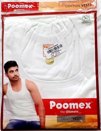 POOMEX MENS WHITE VEST