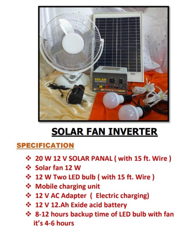 Solar fan inverter 