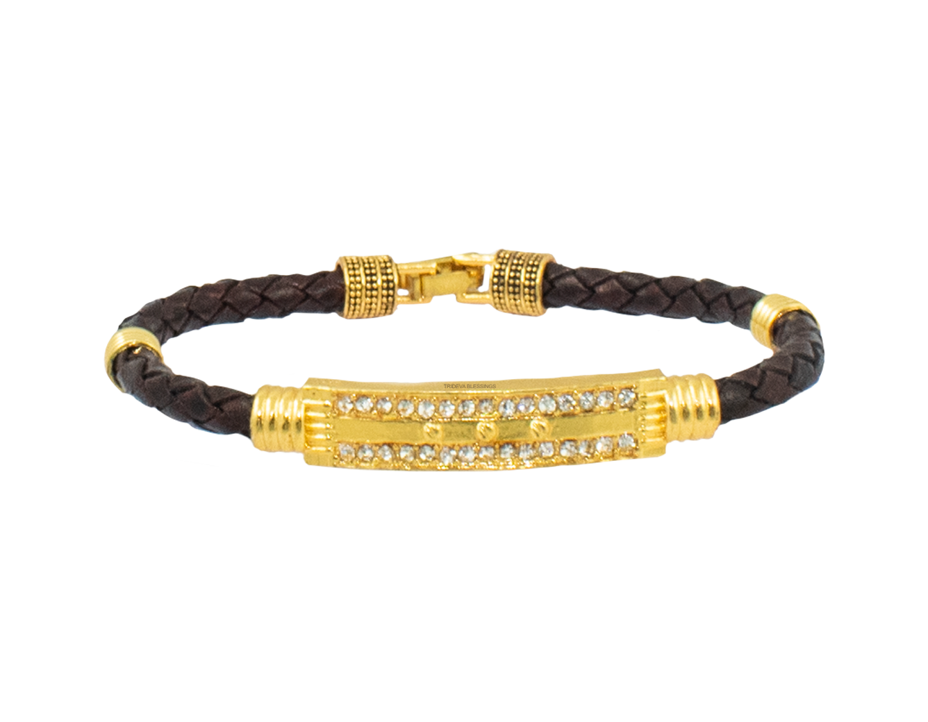 Trideva Blessings Leather Bracelet - V