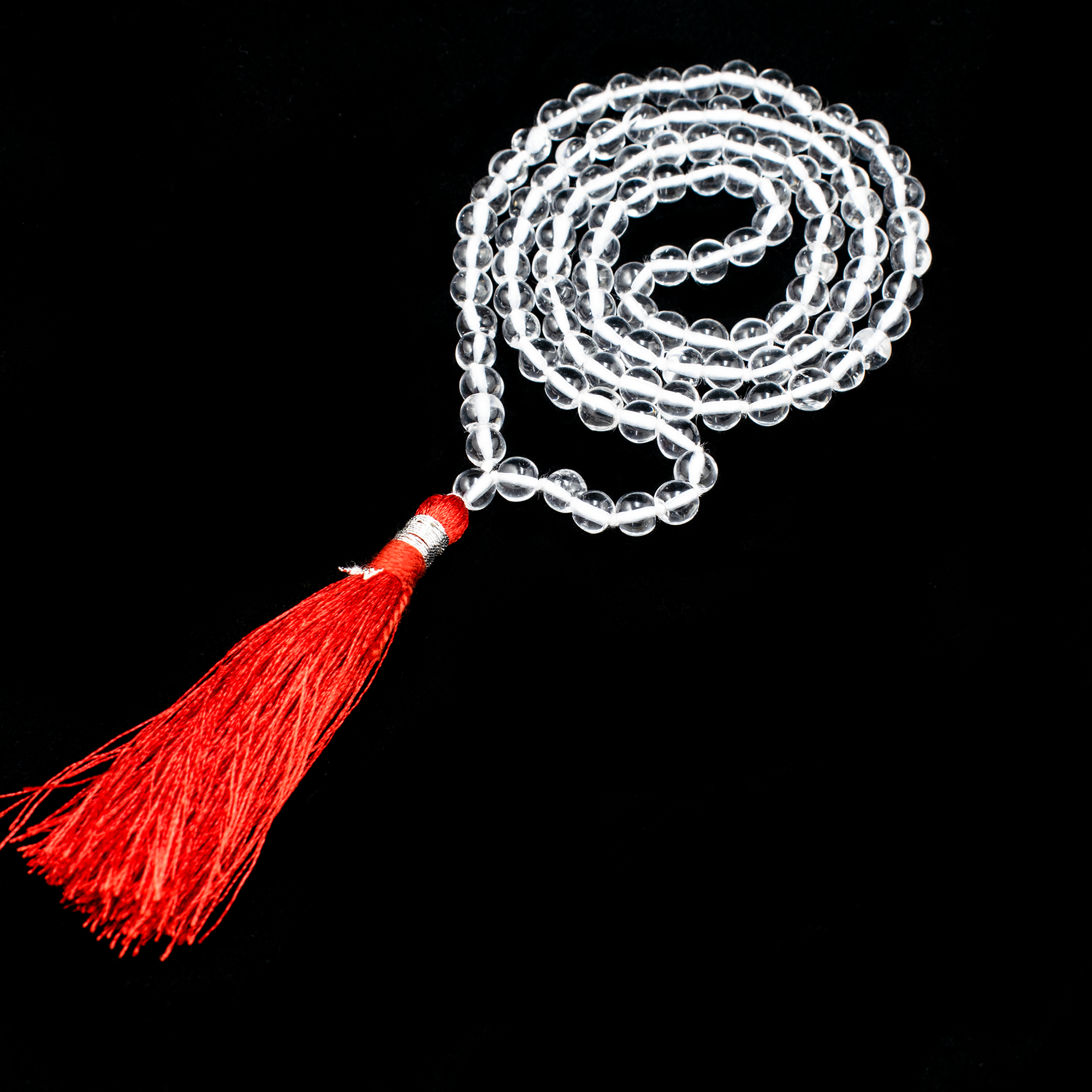 Trideva Blessings Sphatik Mala / Natural Eye Clean Sphatik Mala (5.0-5.5 mm)