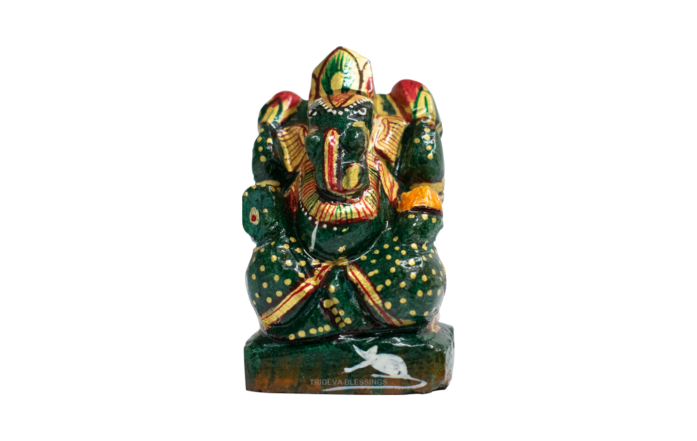 Trideva Blessings Lord Ganesha / Vighanharta - Carved in Jade (118 gram)