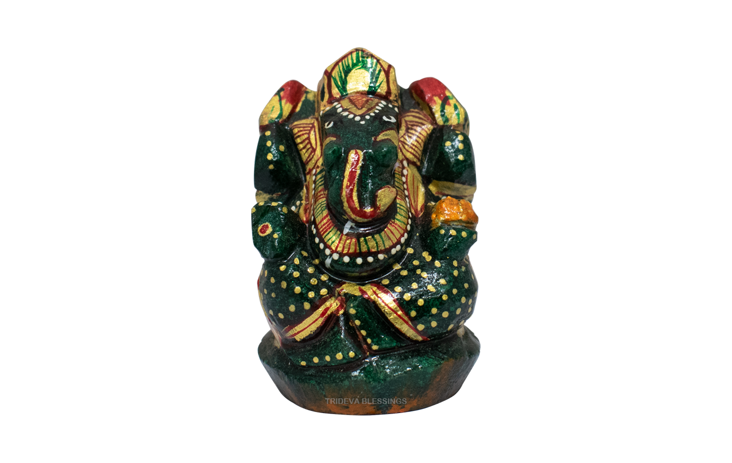 Trideva Blessings Lord Ganesha / Vighanharta - Carved in Jade (96 gram)