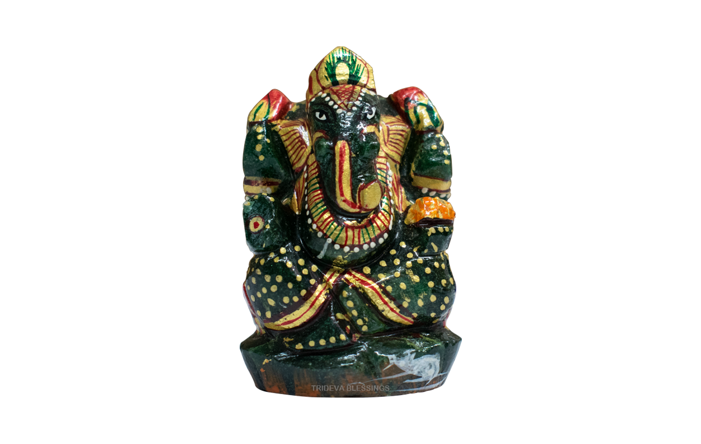Trideva Blessings Lord Ganesha / Vighanharta - Carved in Jade (92 gram)