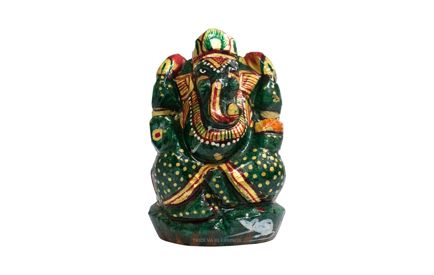 Trideva Blessings Lord Ganesha / Vighanharta - Carved in Jade (135 gram)