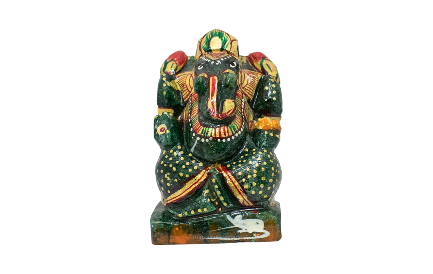 Trideva Blessings Lord Ganesha / Vighanharta - Carved in Jade (140 gram)