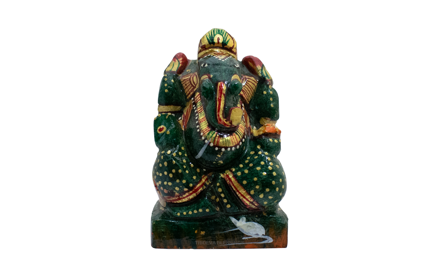 Trideva Blessings Lord Ganesha / Vighanharta - Carved in Jade (154 gram)
