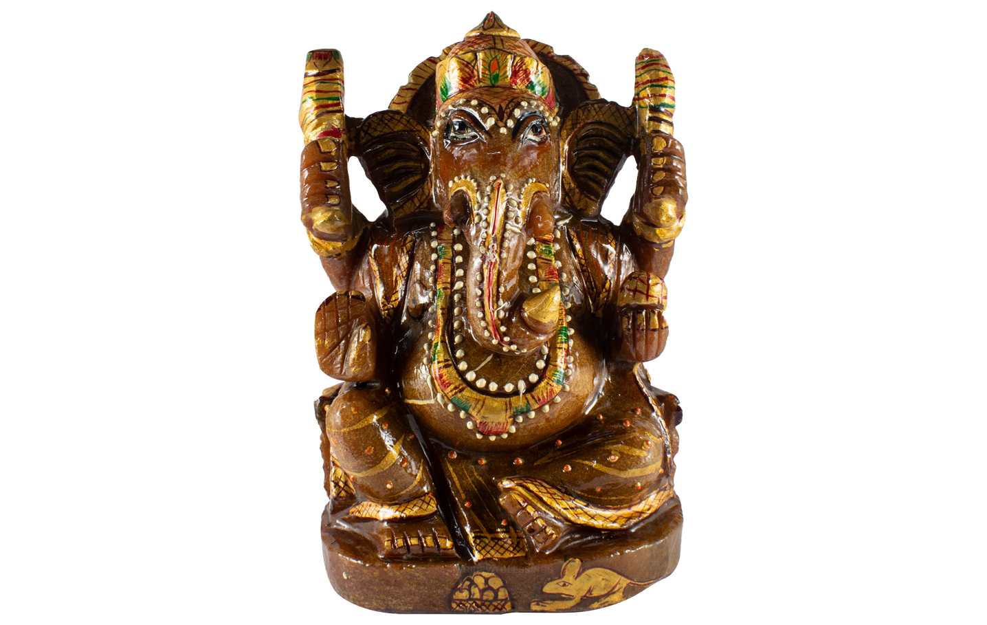 Trideva Blessings Lord Ganesha / Vighanharta - Carved on Red Jasper (1492 gram)
