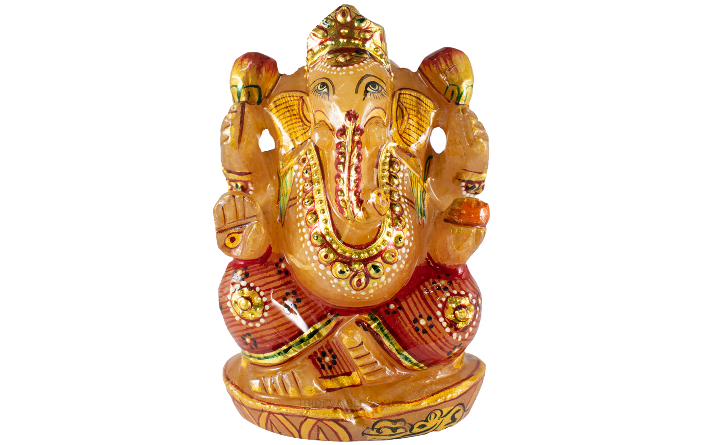 Trideva Blessings Lord Ganesha / Vighanharta - Carved in Sphatik (447 gram)