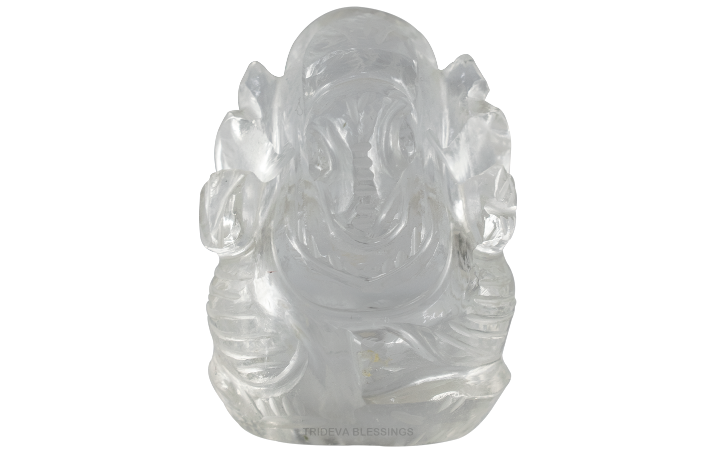 Trideva Blessings Lord Ganesha / Vighanharta - Craved on Sphtaik (42 gram)