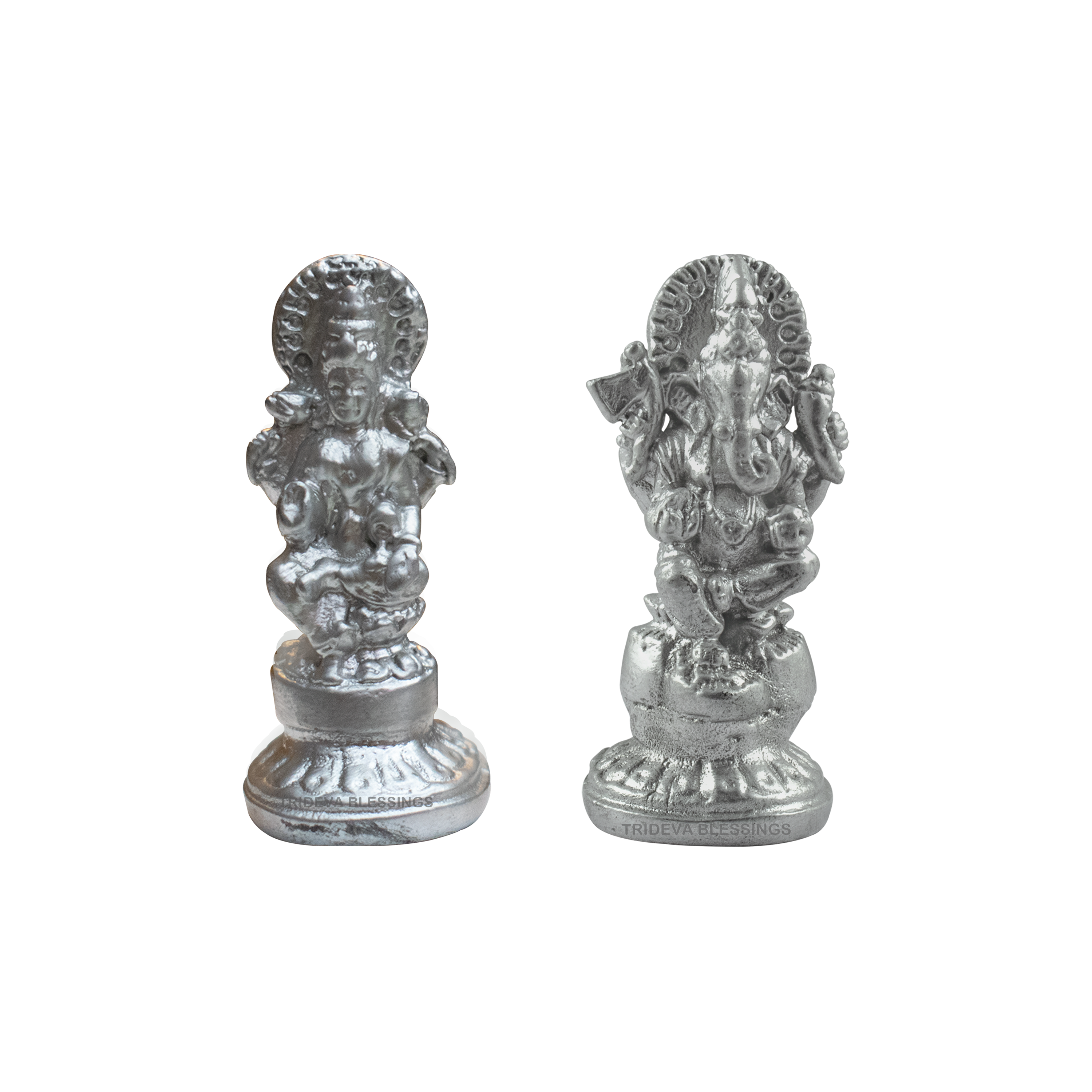 Trideva Blessings Parad Laxmi Ganesha - Made in Mercury
