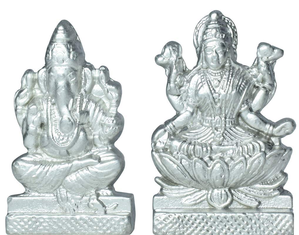 Trideva Blessings Parad Laxmi Ganesha - Made In Mercury