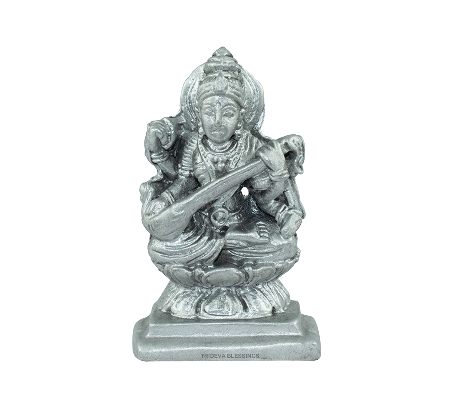 Trideva Blessings Parad Saraswati idol - Made in Mercury
