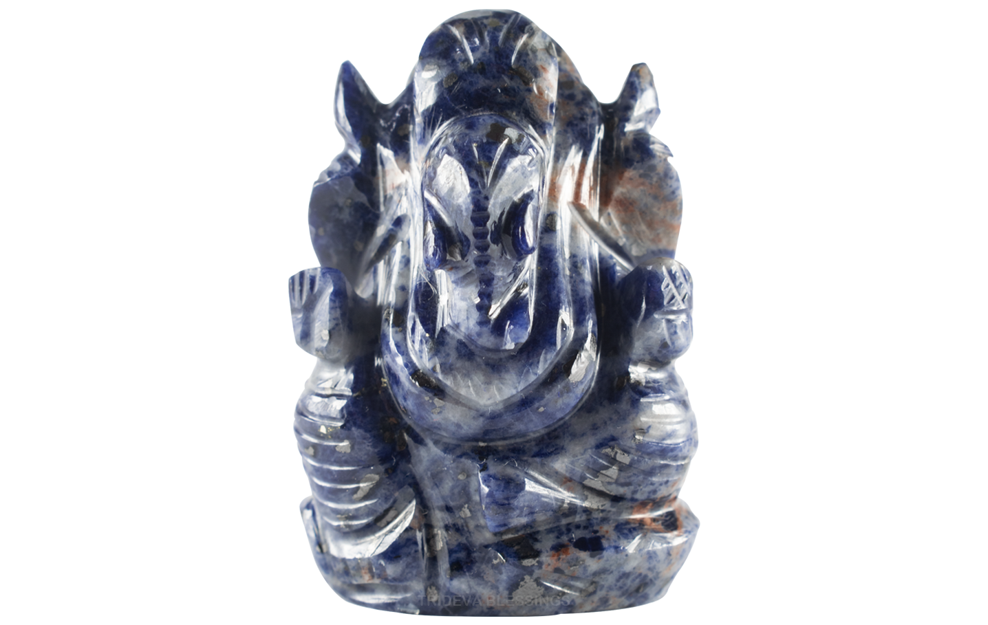 Trideva Blessings Lord Ganesha/ Vighanharta - Carved on Lapis Lazuli (80 Gram)