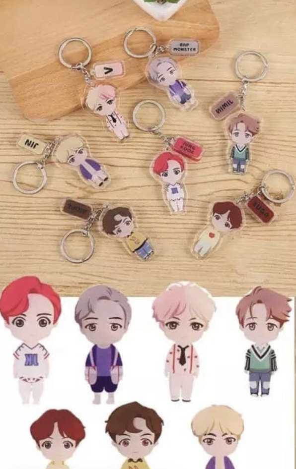 BTS TINY TAN KEYCHAIN