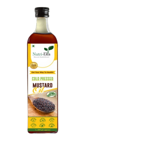 1 LITER WOOD PRESSED MUSTARD OIL ( GLASS BOTTLE )
