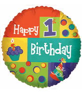 18" Happy Birthday Foil Balloons