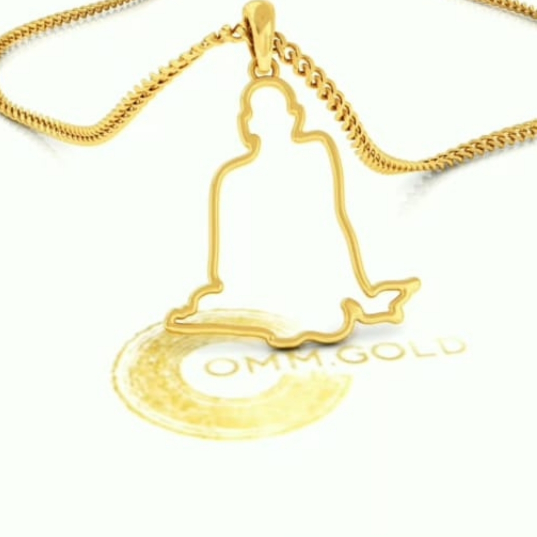 Swami Samartha Silver Shadow Pendant (Gold Plated)