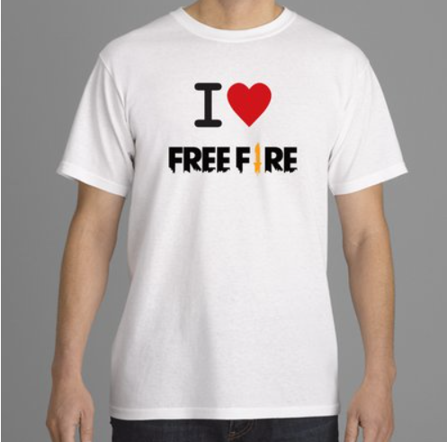I love Free Fire Tshirt Polyster