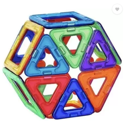 Braintastic KIPA Made in India Magical Magnetic Building Blocks - 32 Pieces Constructing and Creative Learning Educational and Brain Development Toys  (Multicolor)