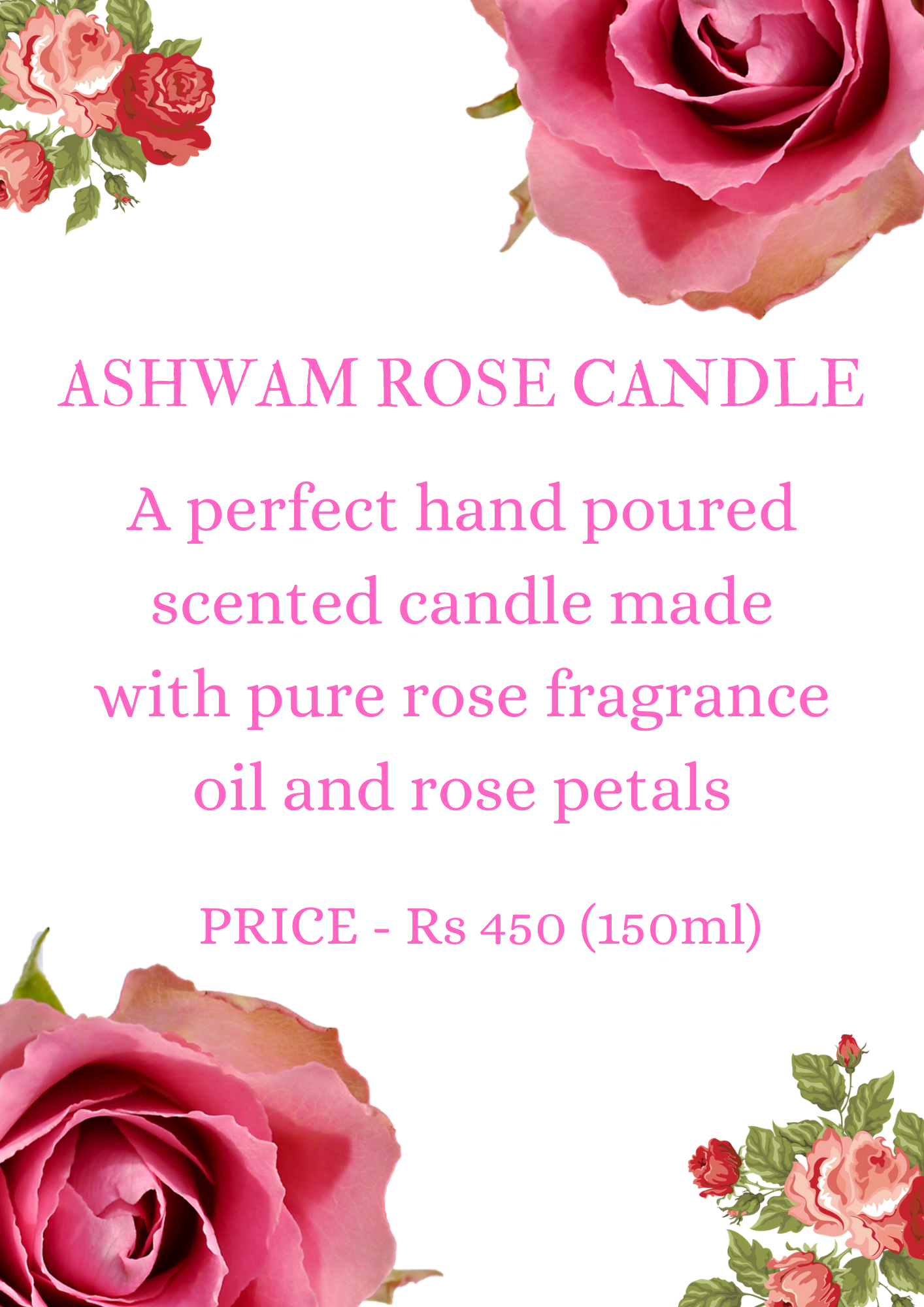 Ashwam Rose Candles 